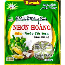 Bánh Phồng Sữa Nhơn Hoàng Sầu Riêng, Lá Dứa SIÊU TO - Bánh Tráng Sữa ĐẶC BIỆT - Đặc Sản Miền Tây Ruvask
