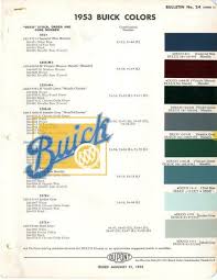 1953 Buick Colors Buick Heritage Alliance