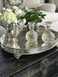 Vintage Silver Tray On Vintage Trunk Coffee Table Silver Tray Decor Coffee Table Decor Tray Tray Decor