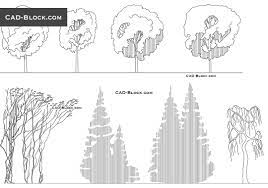 Sketching Trees Free Autocad Blocks, Cad File Download
