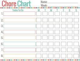 printable chore lists for kids adults