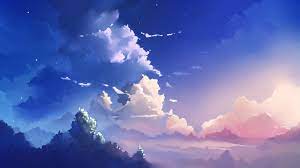Sky Anime Landscape 29 Jpg 1600 900 Pejzazhi Fotografiya Neba Fonovye Risunki