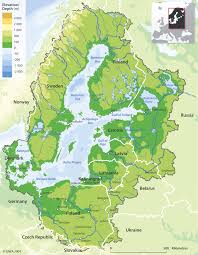 Baltic Drainage Basins Catchment Area With Depth