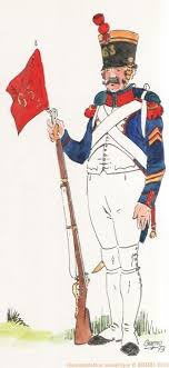 Sous Officier Porte Fanion Du 63e Regiment D Infanterie De Ligne En Espagne Sous Officier Soldat Fanion
