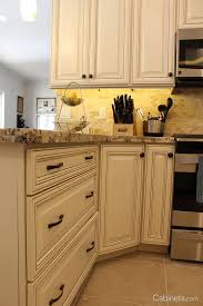 Traditional Antique White Kitchen With Corner Sink Large Pantry Cabinets Com Corner Sink Kitchen Antique White Kitchen Antique White Kitchen Cabinets