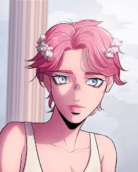 Aqui está a preciosa Persephone rosa com olhos azuis porque eu prefiro  azul, no meu estilo de arte. : r/UnpopularLoreOlympus