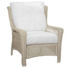 Hampton Bay Park Meadows White Custom Wicker Outdoor Lounge Chair With Cushions Includ Lounge Chair Outdoor Outdoor Dining Chair Cushions Dining Chair Cushions