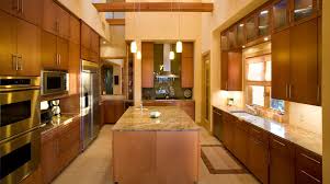 Quartersawn Oak Flat Panel Front Slab Door Kitchen Contemporary Kitchen Contemporary Style Kitchen