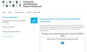 Maybe you would like to learn more about one of these? Fuvest Divulga Locais De Prova Da 1Âª Fase Do Vestibular 2018 Educacao G1
