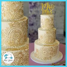 Check spelling or type a new query. White And Gold Henna Inspired Wedding Cake Nj Blue Sheep Bake Shop