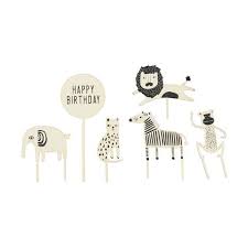 6 Pack Animal Wooden Cake Topper Kmart Wooden Cake Toppers Wooden Cake Animal Cake Topper