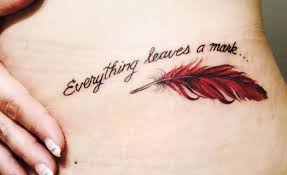 Everything Leaves A Mark Cardinal Feather Tattoo Cardinal Feather Leaves Mark Tattoo Red Bird Tattoos Feather Tattoo Mom Tattoos