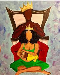 King Queen Black Love Art Black Art Painting Black Couple Art