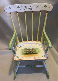 Peter Rabbit Rocking Chair Child S Hand Painted Rocking Etsy Kids Rocking Chair Painted Rocking Chairs Rocking Chair