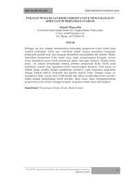 Mengawal pengiriman wang ke luar negara. Pdf Peranan Pengurusan Kredit Untuk Mengurangkan Kerugian Di Perbankan Syariah
