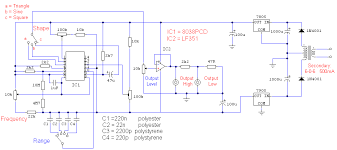 Function Generator Circuit Diagrams Schematics Electronic Projects Function Generator Circuit Diagram Electronic Schematics