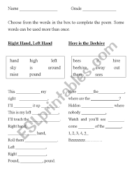 Each poster includes a large picture of the shape, the word, and a cute rhyming poem about each shape. Rhying Poem Fill In The Blanks Esl Worksheet By Amabellechoi