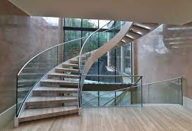 Painted pickets w/ stainless steel details. Pin On Stainless Steel And Glass Railing Curved Staircase
