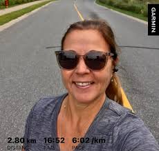 What was the runner doing in the photo?