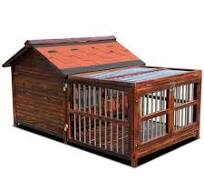 Wholesale oem luxury large waterproof wooden with door rooftop pet kennel  nest outdoor dog house
