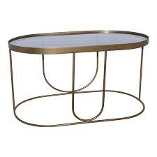 66 oval glass coffee tables. Rs Luxury Collection Oval Gold Metal Coffee Table With Tinted Glass Top Size 75x45x40cm