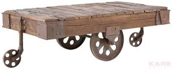 Holna Masa Railway 135 H 80 Sm Cart Coffee Table Coffee Table Coffee Table Wood