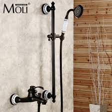 I searched amazon for one that was matte black within my very tiny $30 budget. Wall Mounted Oil Rubbed Bronze Shower Faucet Black Single Handle Bath And Rain Shower Faucets With Hand Shower Ml87b Bronze Shower Faucet Rain Shower Faucetshower Faucets Aliexpress