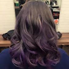 Dark Ash Brown Fade Dip Dye Lavender Pastel Ash Violet Purple Tones Balayage Ombre Dip Dye Hair Color Newz Salon Ash Hair Color Hair Dye Colors Dip Dye Hair
