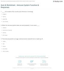 Immune System Worksheet 1 Answer Key Chapter 24 The Immune System And Disease Worksheet Answer Key