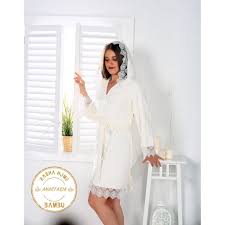 Rasha Home Bambu Kapsonlu Dantelli Bayan Bornoz Anastasia Kre Moda Stilleri Mini Elbiseler Kapsonlular