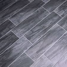 Rustic Wood Effect Dark Grey Floor Tile By Bct 148x498mm Gray Wood Tile Flooring Grey Wood Tile Wood Tile Bathroom