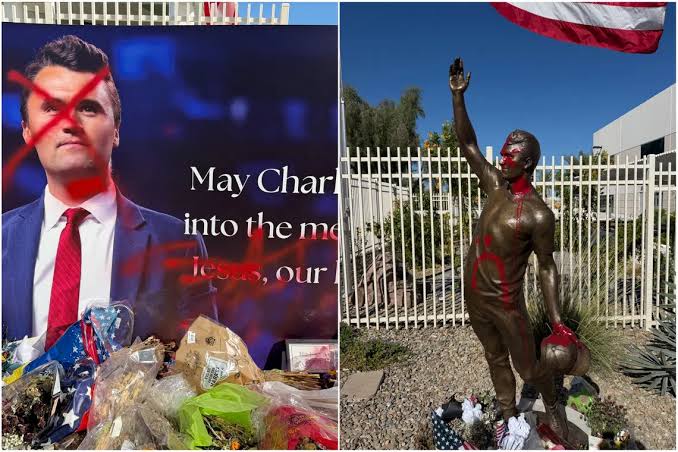 Memorial statue of conservative activist Charlie Kirk vandalised | The Straits Times