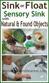 Similar to playtime for toddlers, structured activities. Sink Or Float Activity For Kids With Objects From Nature Nature Activities Science For Kids Nature School
