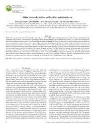 ️ pastikan rasa asam, manis dan asin nya pas. Pdf Make The Deadly Yellow Puffer Fish A Safe Food To Eat