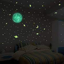 sticker lune phosphorescente 30cm avec 240 petites etoile https www amazon fr dp b01cpb6 tapisserie chambre enfants idee deco chambre papier peint chambre