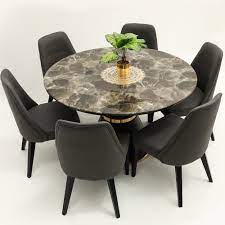 Check spelling or type a new query. Buy Stalle Marble Dining Table And Chair 7 Set Online Dubai Uae Ourshopee Com Ow3557