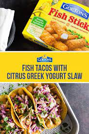 1 lb any firm white fish (i used cod), cut into 1″ cubes 1/2 cup any flour (i used almond flour) 2 tsp taco seasoning for frying (or whatever you use) 9 corn tortillas fish taco sauce: Easy Fish Tacos With Citrus Greek Yogurt Slaw Easy Fish Tacos Seafood Recipes Recipes