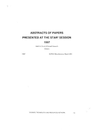 Overall hospital quality star ratings listening session meeting summary report centers for medicare & medicaid services (cms) measure & instrument development and support (mids) measures management system task order (mms) revised november 7, 2019. Abstracts Of Papers Presented At The Star Session 1997