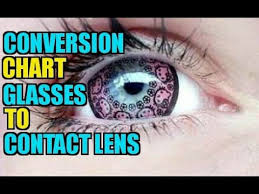Conversion Chart For Prescription Eyewear To Contact Lens