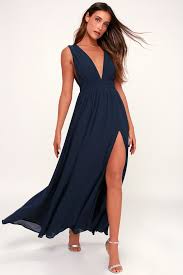 Heavenly Hues Navy Blue Maxi Dress