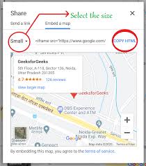 How To Add Google Map Inside Html Page Without Using Api Key Geeksforgeeks