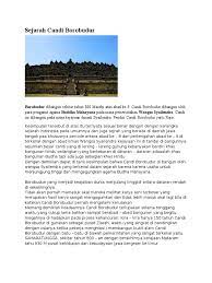 Contoh teks deskripsi tentang candi borobudur. Sejarah Candi Borobudur