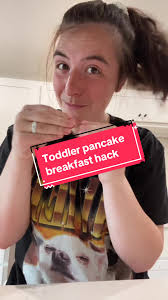 SUPER EASY TODDLER PANCAKE HACK Recipe: @birchbenders pancake mix -follow  the instructions