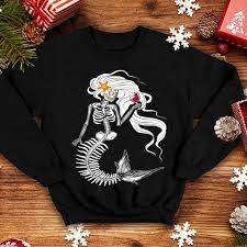 Maybe you would like to learn more about one of these? Hot Mermaid Skeleton Sugar Skull Halloween Costume Shirt Hoodie Sweater Longsleeve T Shirt