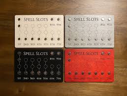 Dnd Spell Slot Tracker Small And Dice Tin Sized Magnetic Etsy Dnd Spell Cards Dnd Bard