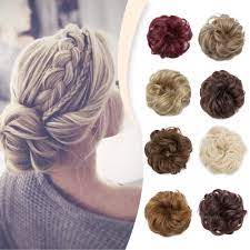 A bun is probably the easiest updo you can do yourself. Buy Hairro Messy Hair Bun Extensions Synthetic Updo Hair Scrunchy Highlight Chignons Donut Elastic Bride Bun Ponytail Hairpiece For Women 1 Piece 4a Black Thicker Online In Uae B083fbbpmc