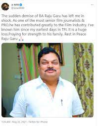 Ba raju contracted the coronavirus infection a few weeks ago and was receiving treatment for the the news was confirmed by his son shiva kumar on twitter. Utn9 Kmkwhi8gm