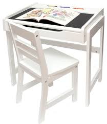 This table and chair set is a perfect activity center for toddlers to enjoy reading, playing, eating, etc. Lipper Childs Desk With Chalkboard Top And Chair Set White Contemporary Kids Desks And Desk Sets By Organize It Houzz