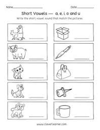 Students match letters representing the beginning sound of words to pictures. Short Vowel Sounds Worksheets For Preschool And Kindergarten Kids
