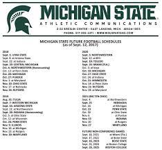 Michigan State Football On Twitter A Look At Msu S Future Schedules